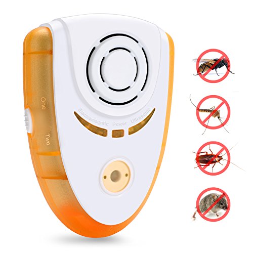 Ultrasonic Pest Control Electronic Plug In Pest Repeller Indoor Pest Repellent Effective for bug Insects cockroaches/Mouse/Flies/ants/spiders with Smart Night Light,No toxic,safe for Humans & pets