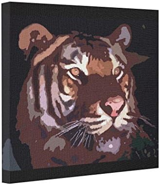 Vlacom Stretch Canvas Painting Canvas Motivational Blacklight Tiger Eyes