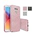 LG G6 Case, Monoy Sparkle Bling Glitter Protective Bumper 3-Layer Design Drop Protection Hybrid Clear PC TPU Case for LG G6 (Rose Gold)