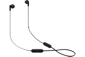 JBL Tune 215 - Bluetooth Wireless in-Ear Headphones with 3-Button Mic/Remote and Flat Cable - Black (Renewed)