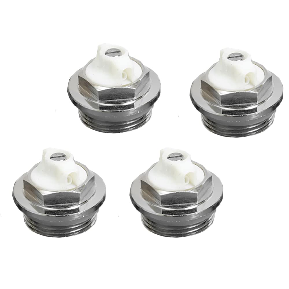 3/4" Bleeding Air Vent, Manual Radiator Air Vent Bleed Plug Valve Kit, Replacement Accessories for Heating System, Pack of 4