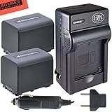 Pack Of 2 NP-FV70 Batteries & Battery Charger Kit for Sony HDR-CX190 HDR-CX200 HDR-CX210 HDR-CX220 HDR-CX230 HDR-CX260V HDR-CX290 HDR-CX380 HDR-CX430V HDR-CX580V HDR-CX760V HDR-PJ230 HDR-PJ380 HDR-PJ430V HDR-PJ580V HDR-PJ650V HDR-PJ710V HDR-PJ760V HDR-PV790V HDR-TD20V HDR-TD30V Handycam Camcorder + More!!