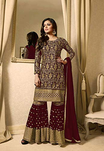 fabzara faux georgette saree