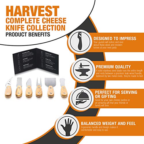 4 HARVEST+Premium+6+Piece+Cheese+Knife
