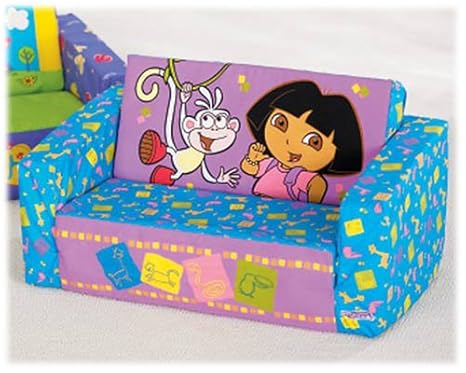 Amazon Com Dora The Explorer Flip Open Sofa With Slumber Bag Baby