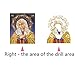 Diamond Painting,Hongxin Round Drill 5D DIY Diamond Painting Heavenly Father Our Lady Son Religion Icons Embroidered Full Crystal Mazayka Diamond Embroidery Religious Church Wedding Souvenirs Gift (A)