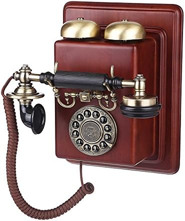 Fx@ European antique wall mounted telephone vintage wood plane/high-end mechanical Bell (1912)