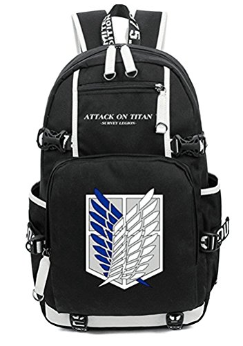 Siawasey Attack on Titan Cosplay Luminous Bookbag Backpack Shoulder Bag School Bag