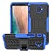 PUSHIMEI Galaxy J4 Plus Case,Galaxy J6 Plus Case, with Kickstand Hard PC Back Cover Soft TPU Dual Layer Protection Phone Case Cover for Samsung Galaxy J4 Prime/J4 Core/J6 Prime(Blue Kickstand case)