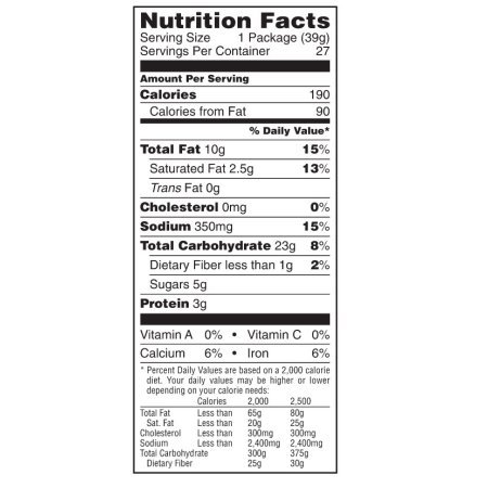 Austin Cheese Crackers with Cheddar Cheese, 1.38 oz, 27 count