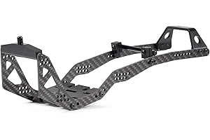 ZMHOBBY Carbon Fiber 1/10 LCG Chassis and Links Kit Capra Battery on Axle Servo Mount Chassis Brace Power Wagon Cab Body Mount (Chassis Kit)