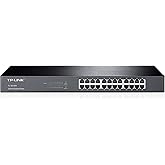 TP-Link 24 Port Gigabit Ethernet Switch | Plug and Play | Sturdy Metal w/Shielded Ports | Rackmount | Fanless | Limited Lifet