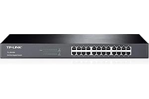 TP-Link 24 Port Gigabit Ethernet Switch | Plug and Play | Sturdy Metal w/Shielded Ports | Rackmount | Fanless | Limited Lifet