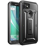 Google Pixel 2 XL Case, SUPCASE Full-body Rugged Holster Case with Built-in Screen Protector for Google Pixel 2 XL 2017 Release, Unicorn Beetle PRO Series - Retail Package (Black)