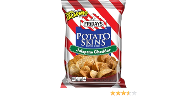 Amazon Com Tgi Friday S Potato Skins Snack Chips Jalapeno Cheddar 3 Oz 6 Count