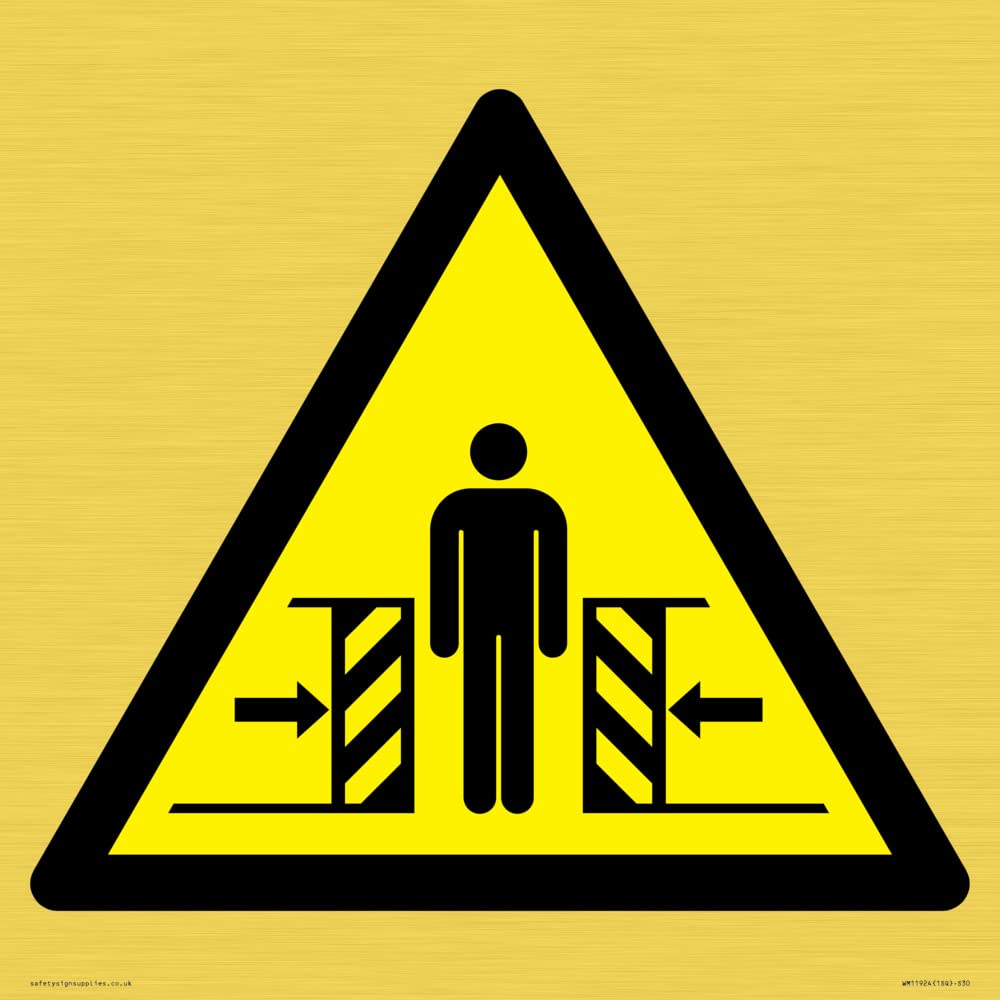 W019 Warning: Crushing Sign - 300x300mm - S30