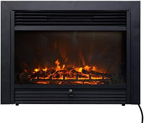EnjoyShop 28.5" Electric Embedded Insert Heater Fireplace Real Glowing Frame Effect