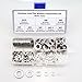 DYWISHKEY 360 Pieces 8 Sizes Stainless Steel Flat Washers Assortment Set (M2 M2.5 M3 M4 M5 M6 M8 M10)