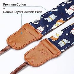 Padwa Lifestyle Blue Cat Animal Print Camera Strap