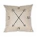 Pillow Cover,Haoricu Sofa Bed Home Compass Print Pillow Cover Cushion Case Pillowcase Hidden Zipper Closure
