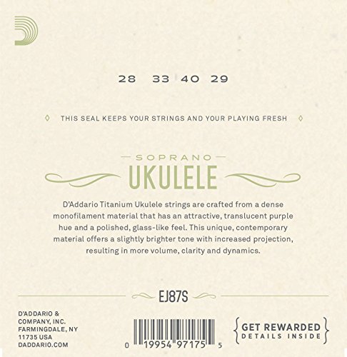 1 DAddario+EJ87S+Titanium+Ukulele+Strings