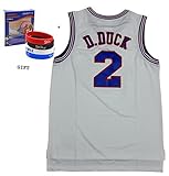 D.Duck 2 Space Jam Jersey Basketball Jersey Include Free Themed Wristbands (WHITE, S)
