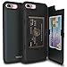 TORU CX PRO Compatible with iPhone 8 Plus/iPhone 7 Plus Case - Protective Dual Layer Wallet with Hidden Card Holder + ID Card Slot Hard Cover & Mirror - Metal Slate