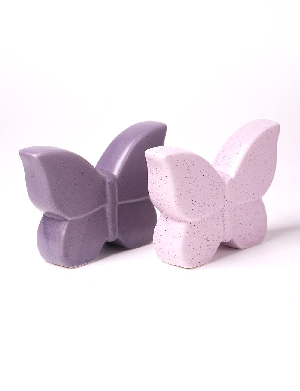 NENBOLEC 2pcs Butterfly Arts Figurine Modern Sculpture Decor Animal Gifts Statue Home Ornament Table Centerpiece Crafts Ceramic 12cm