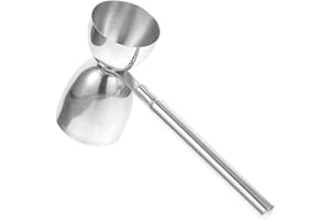 VOSAREA Stainless Steel Double-Ended Cocktail Jigger with Handle 30ml 60ml Liquor Measuring Cup for Bar