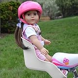 White Doll Bike Seat with Decorate Yourself Stickers for 18 inch Dolls (White Doll Bike Seat)