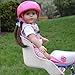 White Doll Bike Seat with Decorate Yourself Stickers for 18 inch Dolls