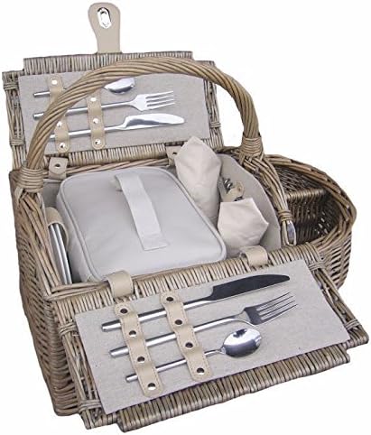 Red Hamper Boat Fitted Picnic Basket - Brown, Medium/2 Persons