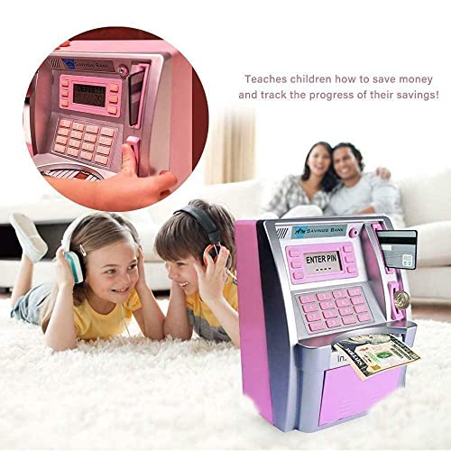 BKstar 2023 Upgraded ATM Piggy Bank for Real Money for Kids Adults with
