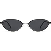 Appassal Retro Oval Cat Eye Sunglasses for Women, Vintage Metal Frame with Spring Hinge, Trendy Fashion Glasses AP3730