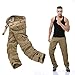 ZiuZi Mens Loose Fit Cotton Casual Military Army Cargo Camo Combat Work Pants (36, 025 Khaki)
