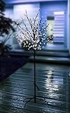 6 Foot Tall Lighted Cherry Blossom LED Tree featuring 200 warm white LED bulbs. Wonderful Home Garden Neighborhood Decorating Wedding Birthday Christmas celebrations (White)