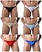 Men Briefs Low Rise Ice Silk Sexy Bikinis Seamless Underwear 6-Pack XXL
