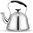 2L Whistling Stovetop Tea Kettle - Food Grade Stainless Steel Teapot with Fast Boil, Wide Mouth, Anti-Scalding Handle, Ideal for Gas, Induction & Electric Stoves – Perfect for Tea, Coffee & Hot Water
