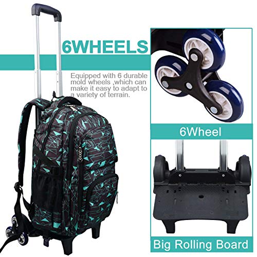 XHHWZB Trolley Bag Cadeaux Rentrée Scolaire Sac à Dos avec Roulettes Cartable Roulette Bagages Cabine Loisir Voyage Fille Garçon 6 Roues 493218cm (Color : A)