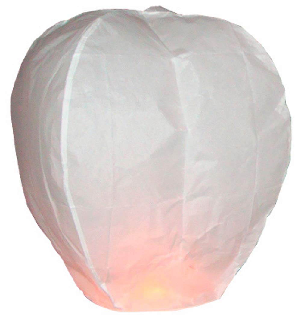 LETTUCE EAT ® 5 x White Sky Lanterns - Eco Friendly Sky Lanterns for Christmas, New Years Eve,Chinese New Year, Weddings & Parties