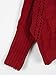 Choies Women's Acrylic Red Loose High Neck Chunky Cable Long Sleeve Sweater S