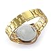 Tzou Mens Gold Watches Diamond Dial Gold Steel Analog Quartz Wrist Watch