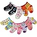 Lystaii 12 Pairs Anti-slip Soft Cotton Baby Kid Socks for 1-3/12-36 Months Years Baby 3.5''-4.7'' Cute Cartoon Boys Girls Toddler Socks Random Color Non-Skid Knit Infants Socks