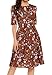 ACEVOG Women's Casual Short Sleeve Floral Printed Fit and Flare Party Dress