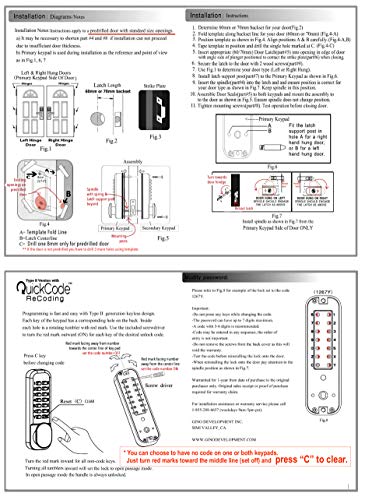 All-Weather-Double-Keypad-Mechanical-Keyless-Door-Lock-Antique-Brass-by-Code-a-Key