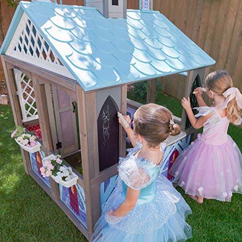 KidKraft Disney® Frozen Arendelle Wooden Playhouse, Children's Outdoor Play, Gift for Ages 310
