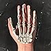 Hosfairy 1 Pairs Halloween Skeleton Hands Plastic Hand Skeleton Model for Halloween Decoration Terror Scary Props(As Shown)
