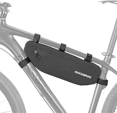 ROCKBROS(ロックブロス)フレームバッグ 防水 ロードバイク 大容量 サイクル トップチューブバッグ取り付け簡単 3L