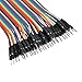 OdiySurveil 40PIN 20cm 1P-1P Male to Male Breadboard Cable Jump Wire Jumper For Arduino(Pack of 2)