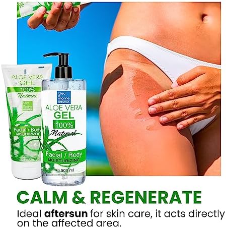 Gel Aloe Vera, Puro, 100% Natural, Cultivo Ecologico, Cosmética Casera, Cuidado Cabello y Piel, Vegano, Cruelty-Free, 1000 ml con dispensador